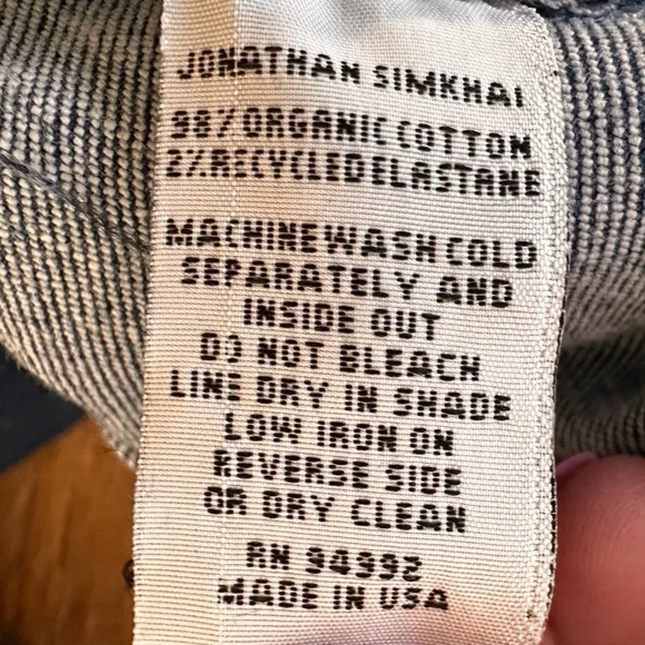 Jonathan Simkhai Womens River Distressed High Rise Straight Leg Jeans - Picture 13 of 16